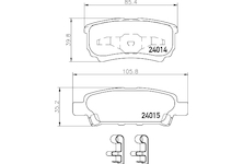 Sada brzdových destiček, kotoučová brzda HELLA PAGID 8DB 355 010-811