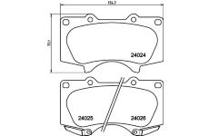 Sada brzdových destiček, kotoučová brzda HELLA PAGID 8DB 355 014-121