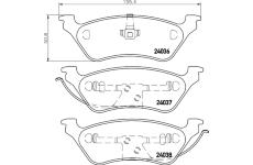 Sada brzdových destiček, kotoučová brzda HELLA PAGID 8DB 355 011-061