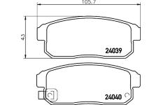 Sada brzdových destiček, kotoučová brzda HELLA PAGID 8DB 355 010-891