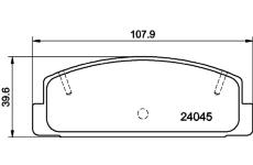 Sada brzdových destiček, kotoučová brzda HELLA PAGID 8DB 355 011-131