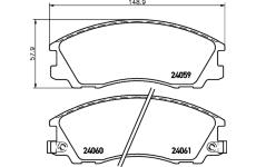 Sada brzdových destiček, kotoučová brzda HELLA PAGID 8DB 355 010-821