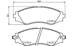 Sada brzdových destiček, kotoučová brzda HELLA PAGID 8DB 355 010-951