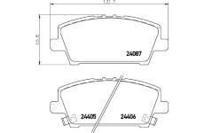 Sada brzdových destiček, kotoučová brzda HELLA PAGID 8DB 355 006-911