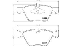 Sada brzdových destiček, kotoučová brzda HELLA PAGID 8DB 355 011-941