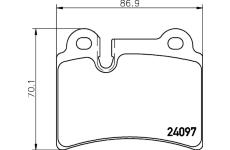 Sada brzdových destiček, kotoučová brzda HELLA PAGID 8DB 355 011-861