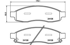 Sada brzdových destiček, kotoučová brzda HELLA PAGID 8DB 355 013-671