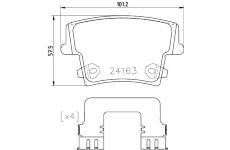 Sada brzdových destiček, kotoučová brzda HELLA PAGID 8DB 355 025-051