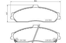 Sada brzdových destiček, kotoučová brzda HELLA PAGID 8DB 355 012-561