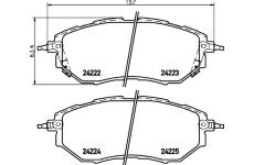 Sada brzdových destiček, kotoučová brzda HELLA PAGID 8DB 355 012-031