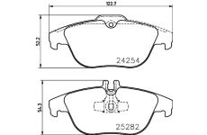 Sada brzdových destiček, kotoučová brzda HELLA PAGID 8DB 355 016-281