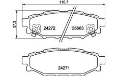 Sada brzdových destiček, kotoučová brzda HELLA PAGID 8DB 355 040-391