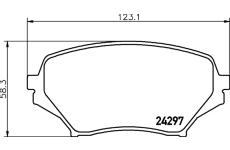 Sada brzdových destiček, kotoučová brzda HELLA PAGID 8DB 355 006-771