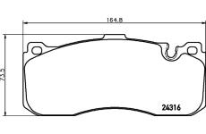 Sada brzdových destiček, kotoučová brzda HELLA PAGID 8DB 355 014-041