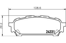 Sada brzdových destiček, kotoučová brzda HELLA PAGID 8DB 355 012-311