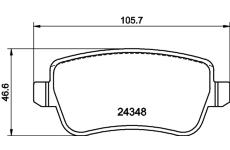 Sada brzdových destiček, kotoučová brzda HELLA PAGID 8DB 355 012-411