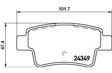 Sada brzdových destiček, kotoučová brzda HELLA PAGID 8DB 355 012-391