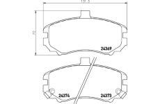 Sada brzdových destiček, kotoučová brzda HELLA PAGID 8DB 355 012-471