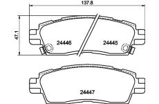 Sada brzdových destiček, kotoučová brzda HELLA PAGID 8DB 355 012-821