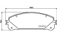 Sada brzdových destiček, kotoučová brzda HELLA PAGID 8DB 355 015-461