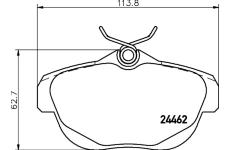 Sada brzdových destiček, kotoučová brzda HELLA PAGID 8DB 355 012-881