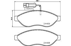 Sada brzdových destiček, kotoučová brzda HELLA PAGID 8DB 355 020-661