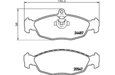 Sada brzdových destiček, kotoučová brzda HELLA PAGID 8DB 355 013-031