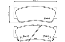 Sada brzdových destiček, kotoučová brzda HELLA PAGID 8DB 355 013-081