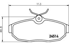 Sada brzdových destiček, kotoučová brzda HELLA PAGID 8DB 355 013-111