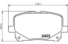 Sada brzdových destiček, kotoučová brzda HELLA PAGID 8DB 355 013-161