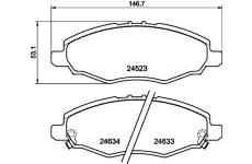 Sada brzdových destiček, kotoučová brzda HELLA PAGID 8DB 355 013-181