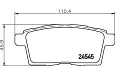 Sada brzdových destiček, kotoučová brzda HELLA PAGID 8DB 355 013-261