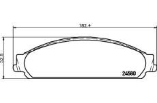 Sada brzdových destiček, kotoučová brzda HELLA PAGID 8DB 355 013-711