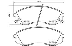 Sada brzdových destiček, kotoučová brzda HELLA PAGID 8DB 355 013-541