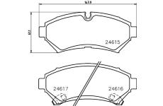 Sada brzdových destiček, kotoučová brzda HELLA PAGID 8DB 355 013-501