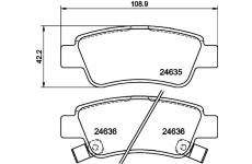 Sada brzdových destiček, kotoučová brzda HELLA PAGID 8DB 355 013-591