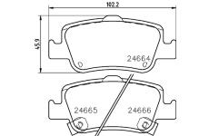 Sada brzdových destiček, kotoučová brzda HELLA PAGID 8DB 355 013-571