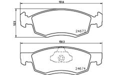 Sada brzdových destiček, kotoučová brzda HELLA PAGID 8DB 355 013-951