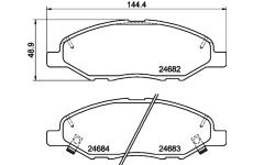 Sada brzdových destiček, kotoučová brzda HELLA PAGID 8DB 355 014-371