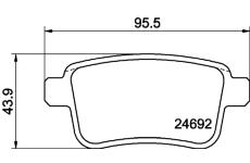 Sada brzdových destiček, kotoučová brzda HELLA PAGID 8DB 355 013-971