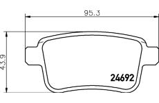 Sada brzdových destiček, kotoučová brzda HELLA PAGID 8DB 355 020-641