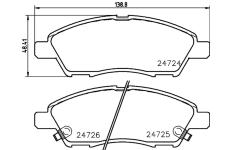 Sada brzdových destiček, kotoučová brzda HELLA PAGID 8DB 355 014-071