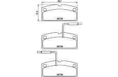 Sada brzdových destiček, kotoučová brzda HELLA PAGID 8DB 355 014-181