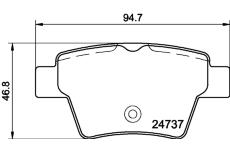 Sada brzdových destiček, kotoučová brzda HELLA PAGID 8DB 355 013-851