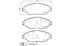 Sada brzdových destiček, kotoučová brzda HELLA PAGID 8DB 355 021-971