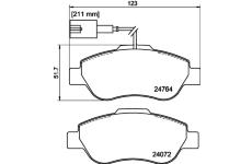 Sada brzdových destiček, kotoučová brzda HELLA PAGID 8DB 355 019-921