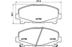 Sada brzdových destiček, kotoučová brzda HELLA PAGID 8DB 355 013-881