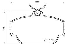 Sada brzdových destiček, kotoučová brzda HELLA PAGID 8DB 355 014-521