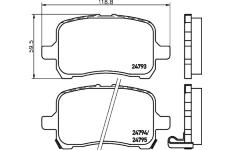 Sada brzdových destiček, kotoučová brzda HELLA PAGID 8DB 355 014-661