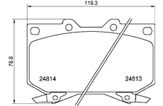 Sada brzdových destiček, kotoučová brzda HELLA PAGID 8DB 355 014-711